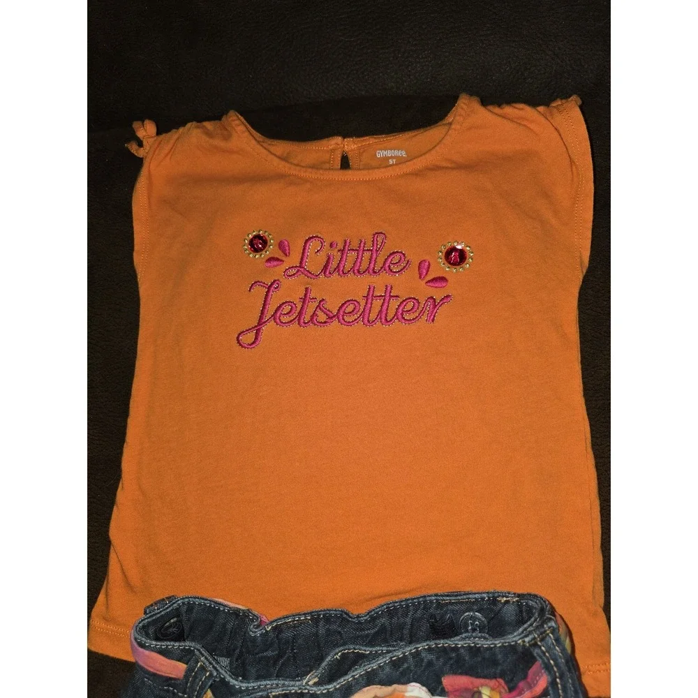 Gymboree batik summer little jetsetter top 5t skort‎ size 4